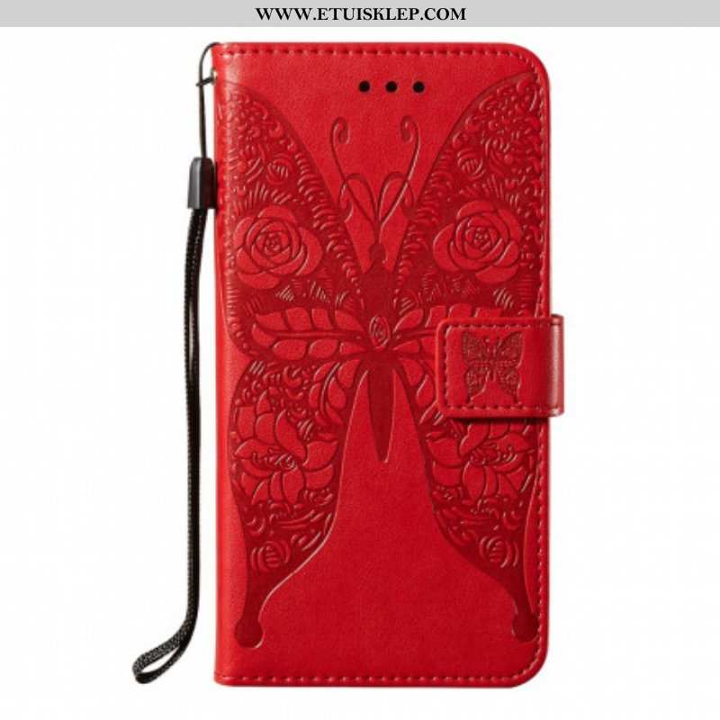 Etui Folio do Samsung Galaxy S21 5G Motyl Kwiatowy Wzór